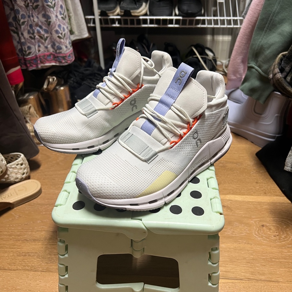 On Running Cloudnova White Glacier Grey Lavender - Women’s Size 8